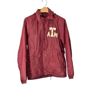 Vintage Champion Texas A&M University Windbreaker Fleece Lined S/M